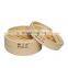 Bamboo Round Steamer Eco-Friendly Factory Price  2 Tiers 1 Lid with Customized Logo Printing
