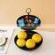 Modern Living Room Use Dining Table Metal Hanging Kitchen Wire Rack Iron Fruit Basket 2 Tier