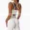 High waist yoga leggings set logo plus size activewear fitness wear women compression quick dry soft yoga 2 pcs set