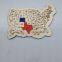 USA map wooden 3D