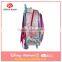 2016 Flower Girl Fashion Trolley School Bag With Shinning Lights for Teens
