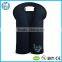 screen printing logo neoprene wine 2 bottle tote for party carrying