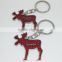 Custom design Cananda moose metal key ring keychain