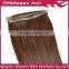 Top quality 6a malaysian human hair remy double drawn hand tied hair extensions