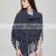 New Design Solid Color Plain Thich Tassel Women Fashion Acrylic Shawl