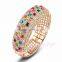 china jewelry wholesale chunky bracelet gold plated buckle colorful crystal bangles