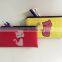 new design square cute cat zippered PU leather pencil case