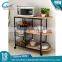 Chrome metal kitchen storage rack, microwave oven rack, wire shelving