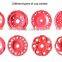 Diamond grinding wheels from 105mm to 180mm