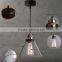 vintage industrial lamp ROHS CE glass suspension pendant lamps for rrestaurant
