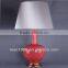 ceramic long neck table lamp in glaze finishing