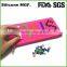 Light pink office& school wholesale diy silicone pencil case box