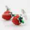 PRIMERO 2015 jewelry acrylic cufflink French shirt romantic strawberry cufflinks