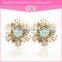 factory welcome custom design crystal zinc alloy fancy stud earring