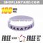 Custom embossed/imprinted/printed logo Silicone Wristband / silicone bracelet / rubber bracelet                        
                                                Quality Choice