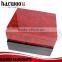High-end red craft wooden gift box with velvet lining