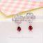 EZ-28 Crystal Micro Paving Brass Material Rhodium Plated Anti-allergy Crystal Earrings
