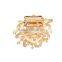 Gold plated zinc alloy pearl full jewelled rhinestone scarf clip brooch for wedding invitations                        
                                                                                Supplier's Choice