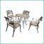 Cast aluminium furniture outdoor dining tables and chairs