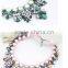 Shining Elegant Exquisite American and European Popular Crystal and Pearl and Resin Alloy Charm Statement Necklace in Stock