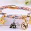 Colorful Weaving Pattern Endless Bracelet Stingray Leather Bracelet DIY Charms