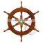 SHIP WHEEL 18" ~ NAUTICAL WOODEN SHIP WHEEL IN WOODEN POLISHED STYLE