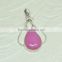 925 sterling silver wholesale jewelry in Pink Chalcedony Fashion Pendant Jewelry Made in Jaipur