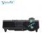 Black led mini projector , 3D digital noise reduction motherboard chip home cinema projector