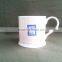 Promotional ceramic coffee mugs with custom logo by decal