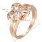 Vogue European Style Women Charming Rhinestone Gold Plated Ring for Banquet