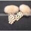 Hot Women Lady Dot Leather Gloves Autumn Winter Warm Fox Fur Mittens