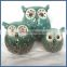 Best selling cute antique green ceramic owl ornaments