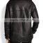 Black Shearling Leather Motocycle Jacket for Lady