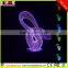 3D led night light/multi colors changing led desk lamp with USB port