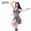 Wuchieal Belly Dance Costume for Performance, Ladies Sexy Leopard Dress