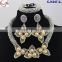 CJ1247 The newest twins design style of the fashion beads flower pattern jewelry sets in stock