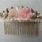 Bidal Hair Comb-Hawaiian Plumeria Flowers Bridal Beach Wedding Fascinator Headpiece Wedding hair accessory FHCOC2002-3