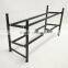12 Pairs 4 Tier Powder Coating Eco Friendly Mat Black Shoe Rack
