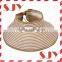Women's Wide Brim Roll-up Straw Beach Visor