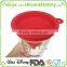 Hot selling food grade silicone collapsible folding funnel for kitchen tools