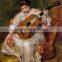 Canvas oil painting Woman Playing the Guitar reproduction art