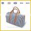 High Quality Canvas Travel Bag With Pu Handles Duffel Bag With The Zebra Stripes