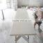 Simble counter for fast food , solid surface table top with stainless table base
