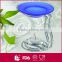 Wholesale blue glass stainless steel essential tea light oil burners