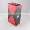 Wholesale Custom High-grade PU Leather 2 Bottles of Red Wine Box, Storage Box of Red and Black