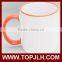 promotional gitem white coated ceramic white blank sublimation mug