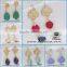 Fashion EarringJewelry Shinney Gemstone Hoop Earring with 18K Gold Plated