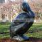 Bronze Swan Sculpture for Garden Decor