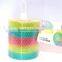 Hot Plastic Magic Rainbow Coil Spring 8.7 *9 cm big size Slinky Colorful Novelties Educational Toy