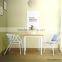 Chair Resto Modern White Iron Wrapped with Rattan Synthetic Furniture